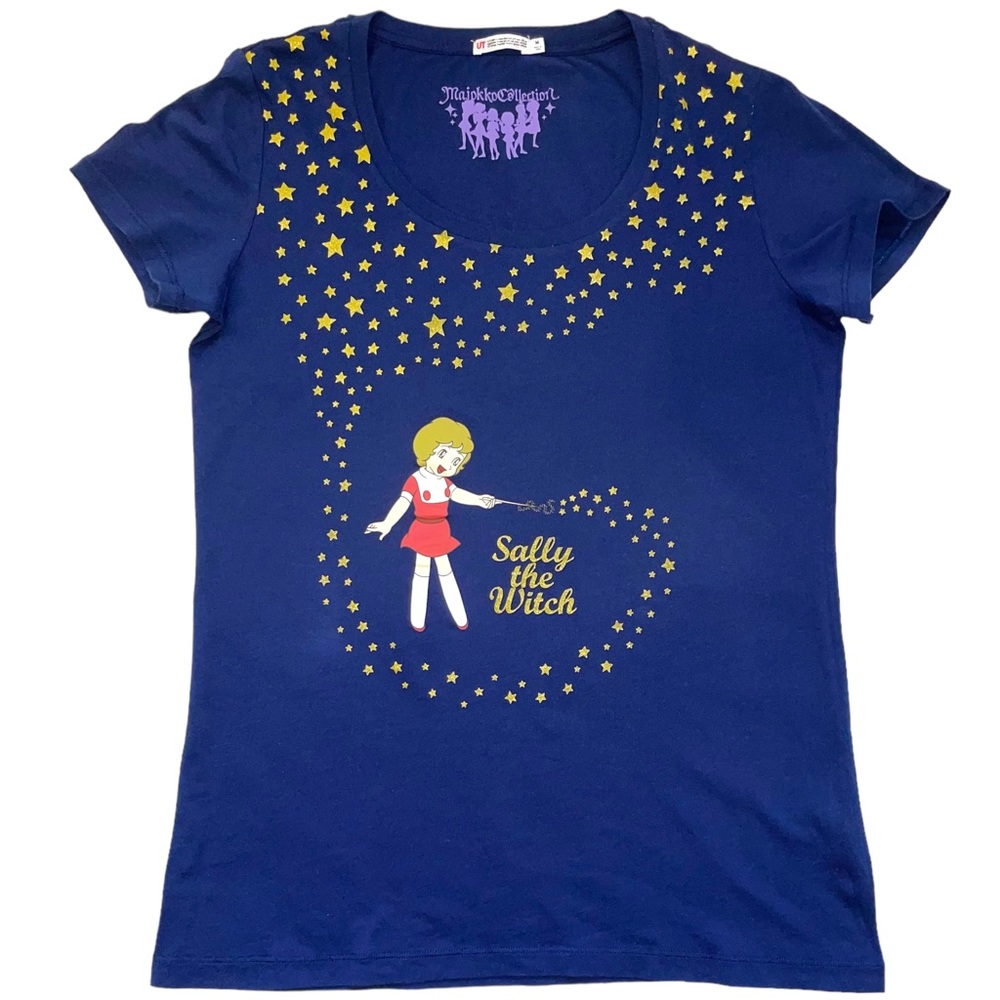 NWOT ✨ Uniqlo Sally the Witch fitted tee in navy blue✨ Size Medium